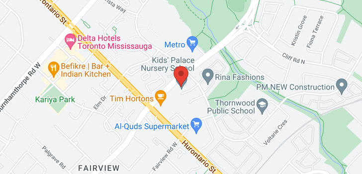map of #1504 -20 MISSISSAUGA VALLEY BLVD N